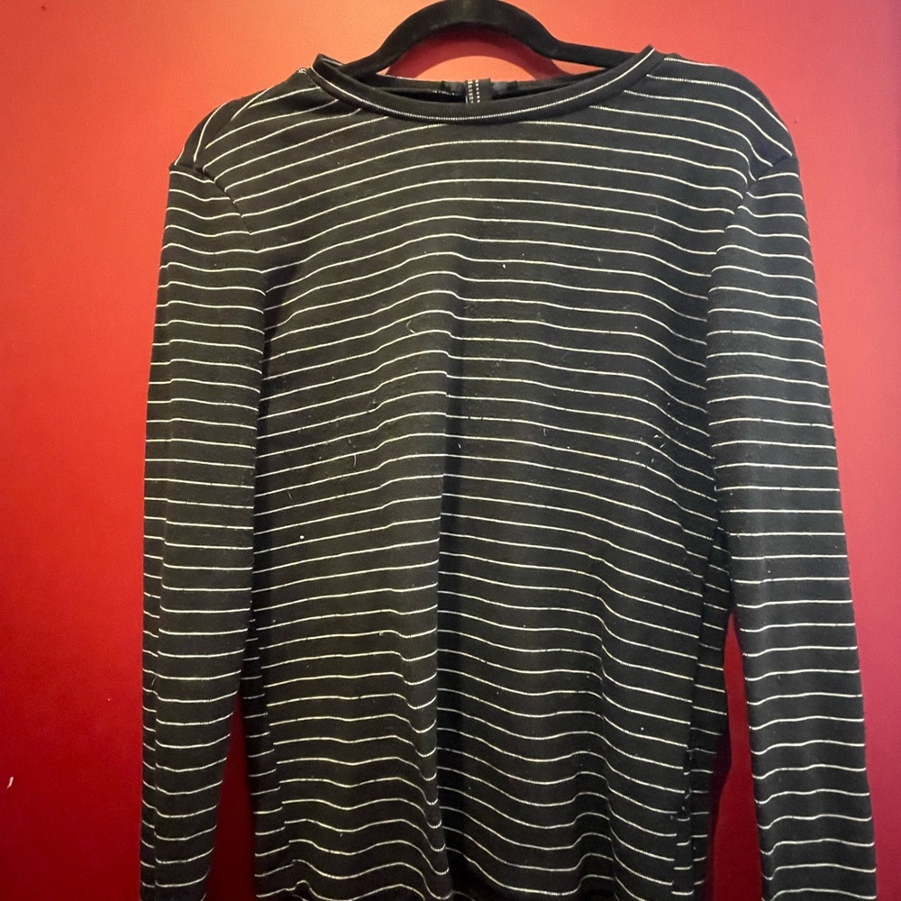 Forever 21 Black and White Striped Top